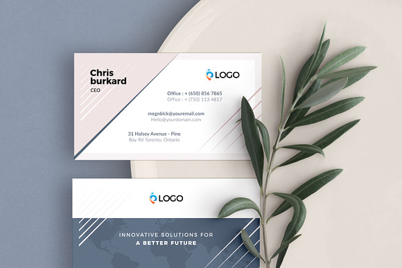Minimal Business Card Template in Business Card Templates - product preview 3