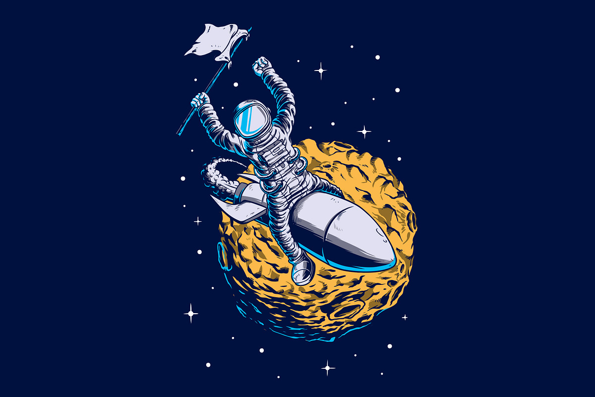 Astronauts vector illustration in Illustrations - product preview 8