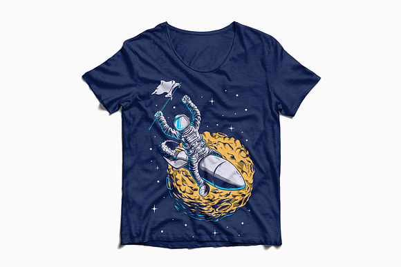 Astronauts vector illustration in Illustrations - product preview 2