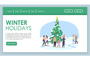 Winter holidays landing page