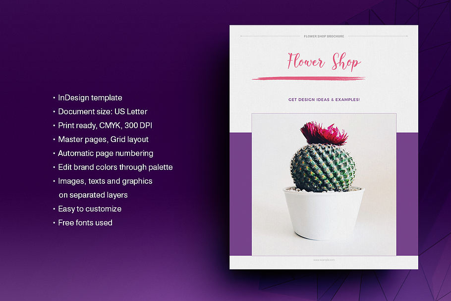Florist Shop Brochure in Brochure Templates - product preview 8