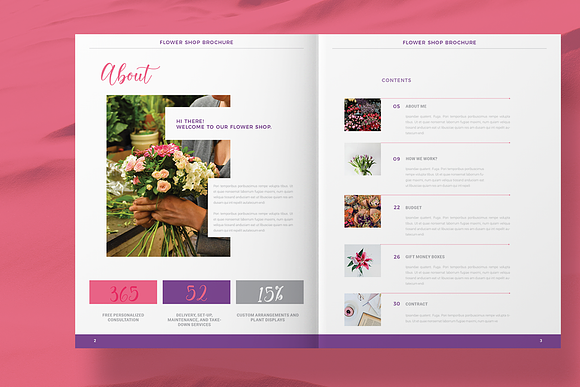 Florist Shop Brochure in Brochure Templates - product preview 2