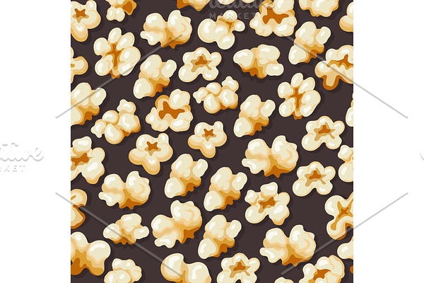 Popcorn seamless. Movie symbols