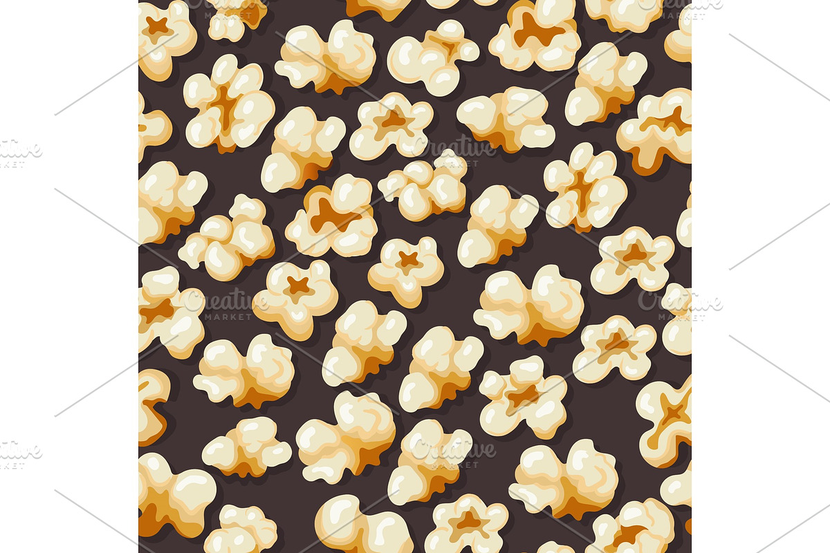Popcorn seamless. Movie symbols in Graphics - product preview 8