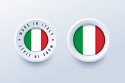 Made in Italy round label