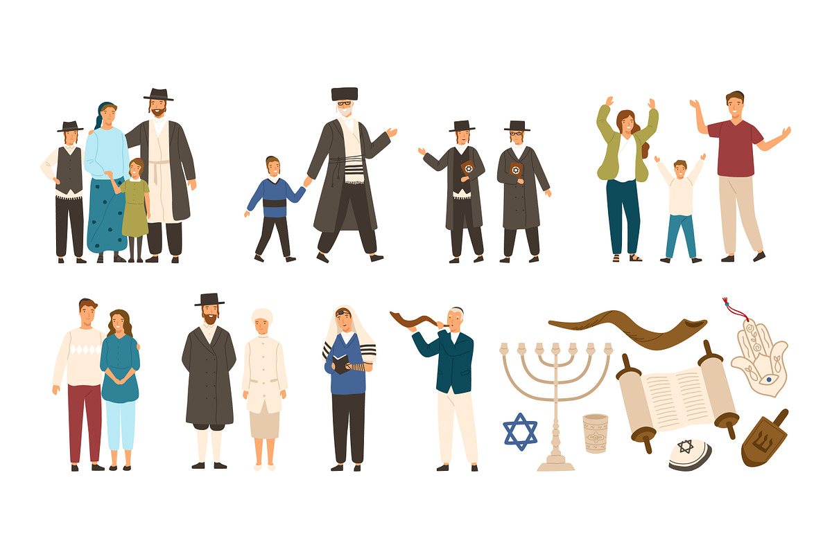 Jews and Jewish symbols in Illustrations - product preview 8