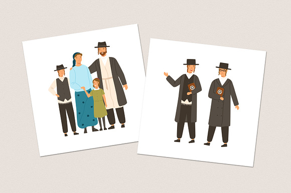 Jews and Jewish symbols in Illustrations - product preview 2
