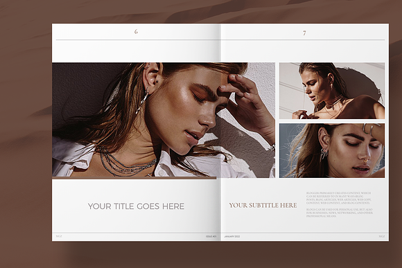 Fashion Magazine Layout in Magazine Templates - product preview 3