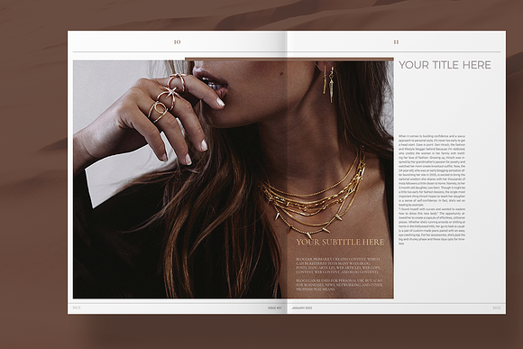 Fashion Magazine Layout in Magazine Templates - product preview 5