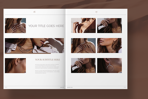 Fashion Magazine Layout in Magazine Templates - product preview 8