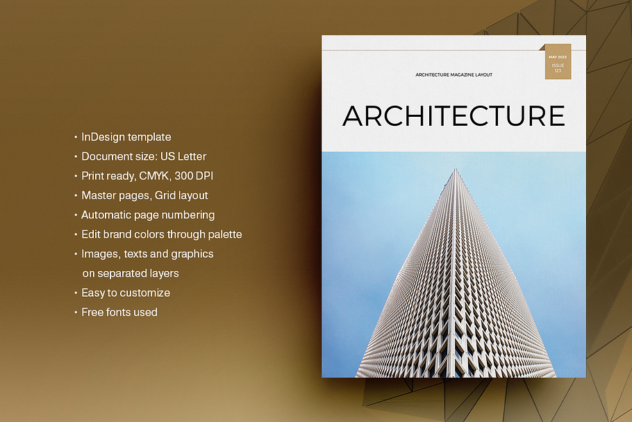 Architecture Magazine Layout in Magazine Templates - product preview 8