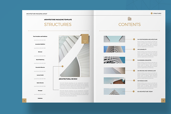 Architecture Magazine Layout in Magazine Templates - product preview 1
