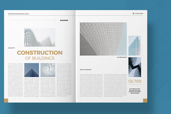 Architecture Magazine Layout in Magazine Templates - product preview 2