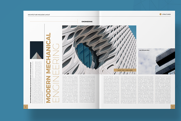 Architecture Magazine Layout in Magazine Templates - product preview 3