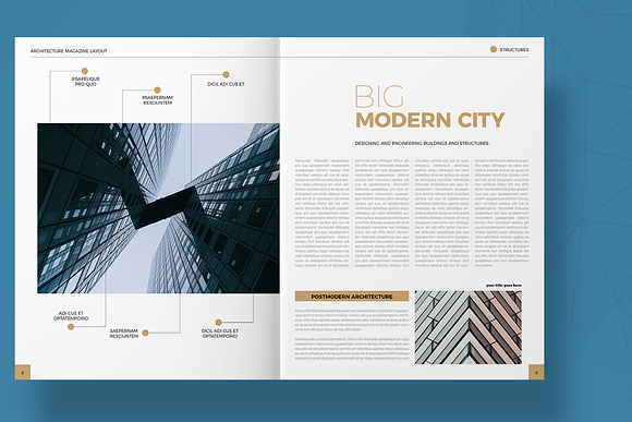 Architecture Magazine Layout in Magazine Templates - product preview 4