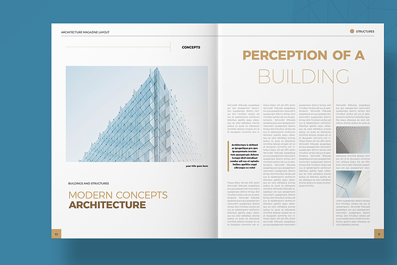 Architecture Magazine Layout in Magazine Templates - product preview 5