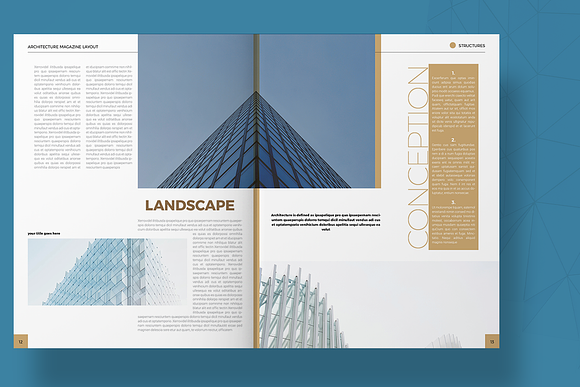 Architecture Magazine Layout in Magazine Templates - product preview 6