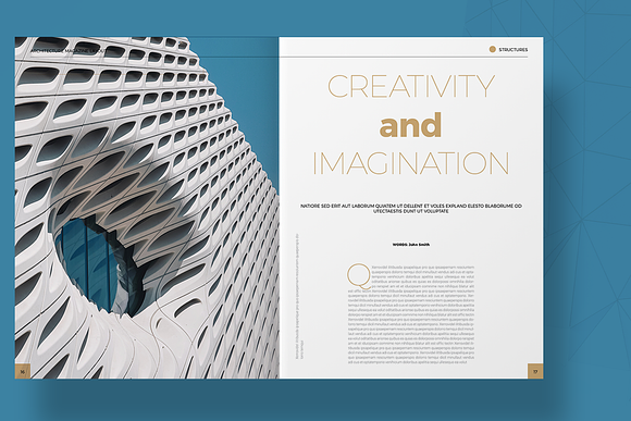 Architecture Magazine Layout in Magazine Templates - product preview 8