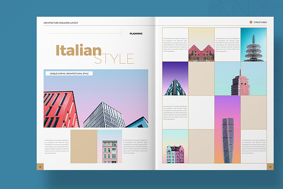 Architecture Magazine Layout in Magazine Templates - product preview 9
