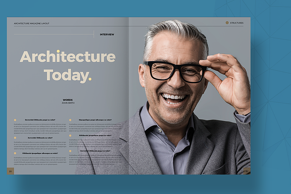Architecture Magazine Layout in Magazine Templates - product preview 10
