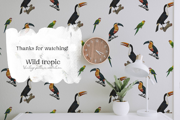 Wild tropic vintage pattern set in Patterns - product preview 9