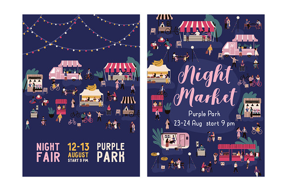 Night market bundle in Illustrations - product preview 2