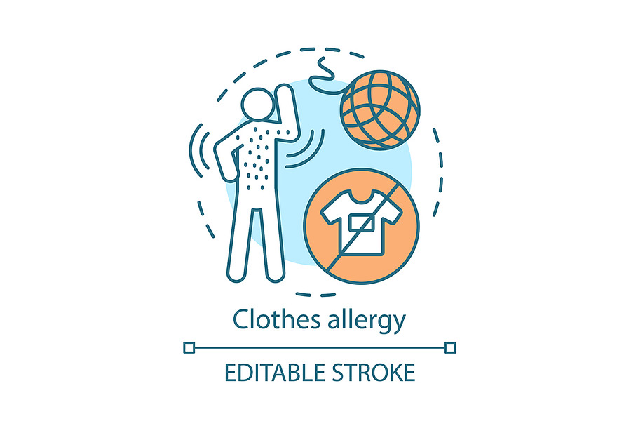Clothes allergy concept icon