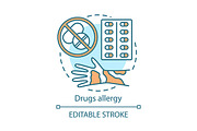 Drugs allergy concept icon