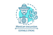 Mexican excursion concept icon
