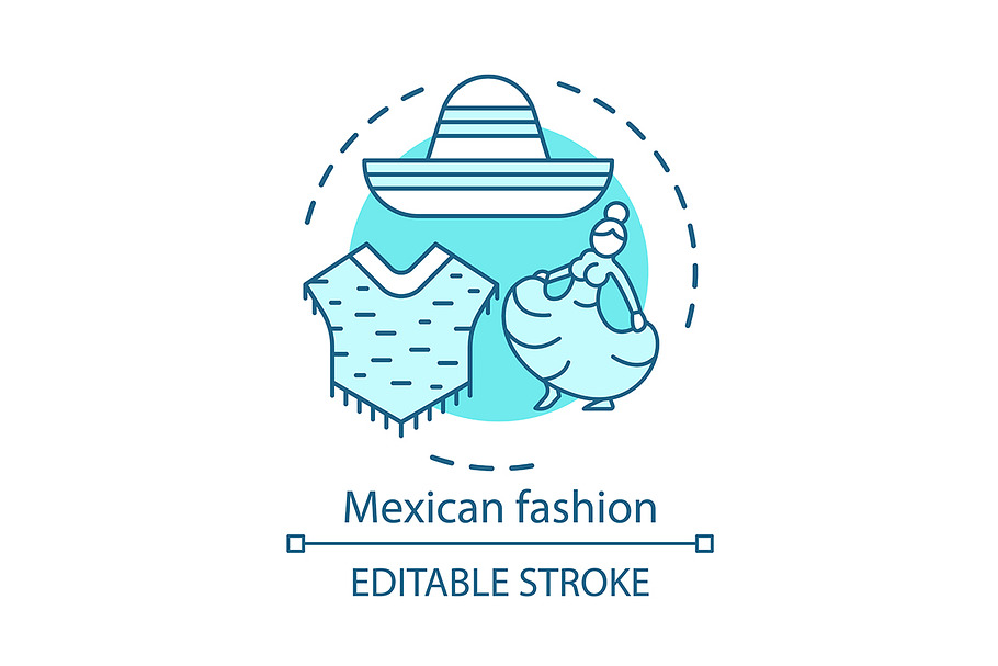 Mexican fashion concept icon