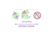 Spring allergy concept icon