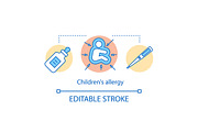 Children allergy concept icon