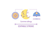 Summer allergy concept icon