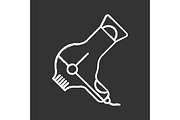 Hair dryer glyph icon