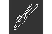 Hair curler glyph icon
