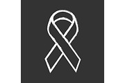 Awareness ribbon chalk icon