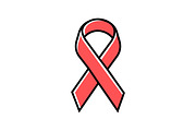 Awareness ribbon color icon