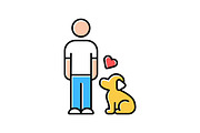 Animals welfare and help color icon