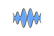 Sound, audio wave color icon