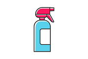 Spray bottle color icon