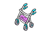 Rollator walker color icon