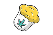 Cannabis cupcake color icon