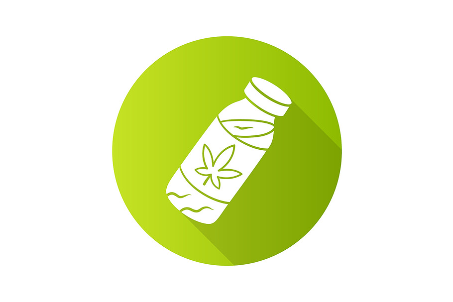 CBD drink flat design glyph icon in Icons - product preview 8