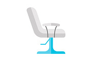 Salon armchair flat design icon
