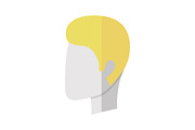 Man hairstyle flat design icon