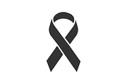 Awareness ribbon glyph icon