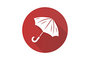 Opened umbrella flat design icon