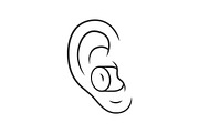 Noise cancelling earplugs icon