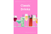 Classic Drinks Advertising Poster