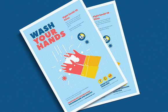 Washing Hand Campaign Poster in Flyer Templates - product preview 1